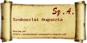 Szoboszlai Auguszta névjegykártya